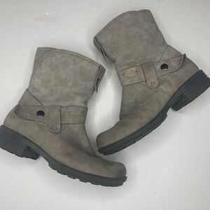 Cobb Hill by New Balance Gray Leather Cushioned Comfort Boots Women’s Size 8 M